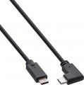 Kabel, USB 3.2 Typ C, 0,3m, C St. <> C St. gewinkelt, schwarz
