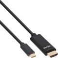 Kabel, USB Typ-C Display, USB Typ-C Stecker zu HDMI Stecker (DP Alt Mode), 4K2K, schwarz, 5m