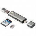 Kartenleseger?t, USB 3.2 Typ-C, SD/microSD, USB-A Adapter, PNY