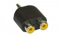 Kabel, Klinken Adapter, 3,5mm Klinke Stecker Stereo an 2x Cinch Buchse, InLine®