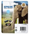 TIEP, Epson #24LC XL (Elefant), Original Epson Tintenpatrone, Light Cyan