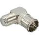 Kabel, SAT-Adapter, F-Quick-Stecker (SAT) auf F-Buchse (SAT), gewinkelt