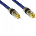 Kabel, Cinch Kabel 1x Cinch St/St,  1m, vergoldete Stecker, InLine® Premium