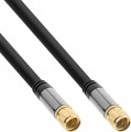 Kabel, SAT-Anschlusskabel, F-Stecker auf F-Stecker, schwarz, Premium,  1m