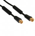 Kabel, Antennenkabel, 2x geschirmt mit Filter,  3m, schwarz, InLine® Premium