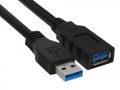 Kabel, USB 3.0 Verl?ngerung, 0,5m, Stecker/Buchse, schwarz, InLine?