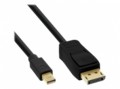 Kabel, DisplayPort Kabel, Mini DisplayPort Out zu Display Port In, 2m, schwarz, InLine®