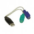Kabel, USB Adapter, USB Stecker an 2x PS/2 Buchse für Maus und Tastatur, InLine®