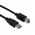 Kabel, USB 3.0, A - B, 1,5m, schwarz