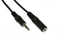 Kabel, Klinkenverlängerung 2,5mm Klinke St/Bu,  2m, schwarz