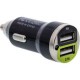 Stecker, USB-Autoadapter,InLine®, 2 x USB, 12V > 5V, 2,1A, mit 1m Spiralkabel
