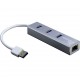 NET, USB3.0, 10/100/1000 Netzwerkadapter & USB 3.0 Hub 3-Fach