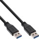 Kabel, USB 3.0, A - A, 0,5m, schwarz