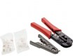 Werkzeug, Crimpzangen-Set f?r RJ45 Stecker, inkl. Zange, Abisolierer und Westernstecker, InLine?