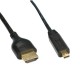 Kabel, HDMI-Micro mit Ethernet,  0,3m, Micro-HDMI St.>HDMI St., schwarz, InLine®