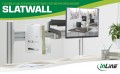 Halterung, Slatwall, Aluminium Panel für Tischhalterung, weiß, 1m, InLine®